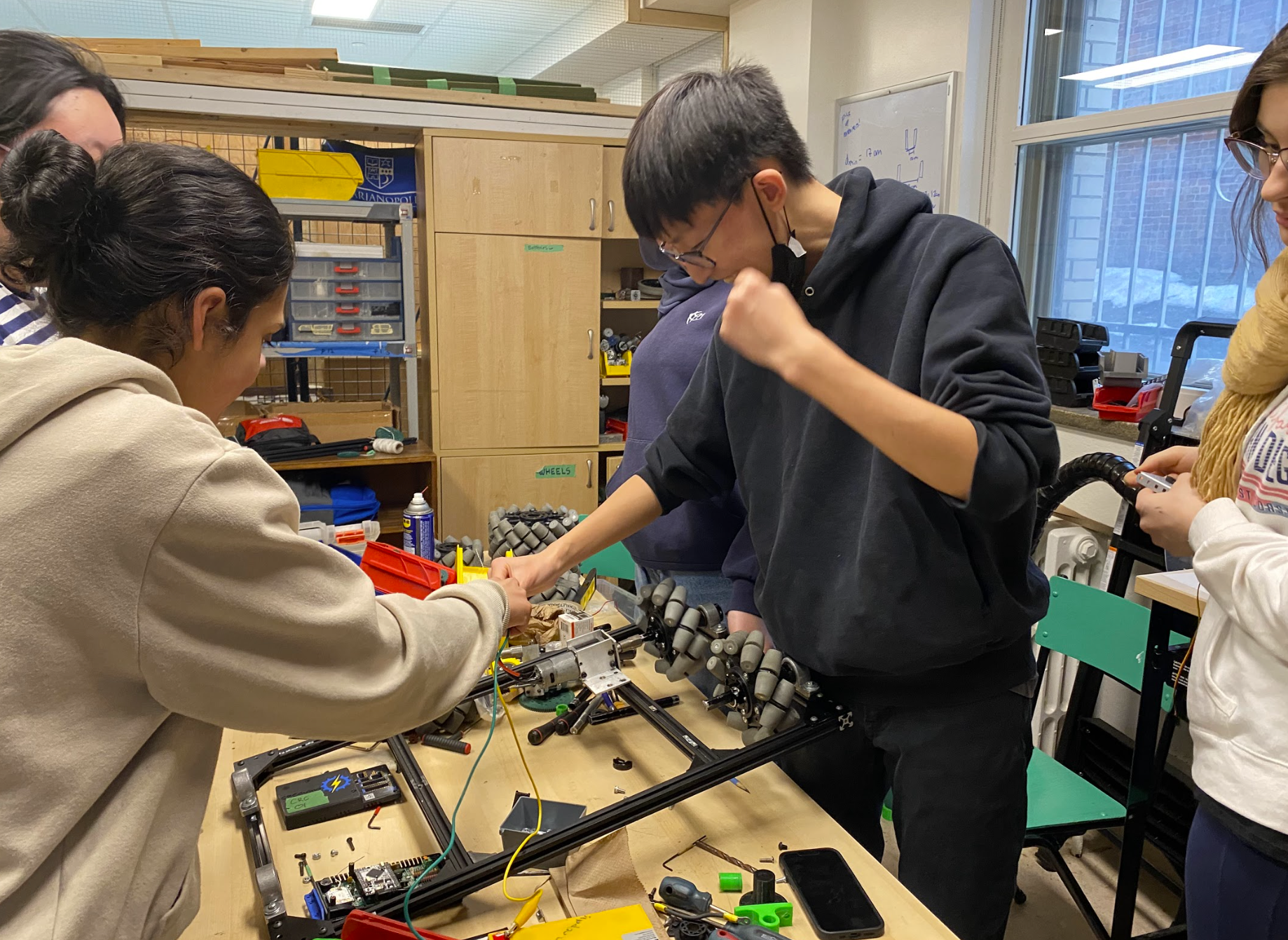 Teste des roues de la base du robot